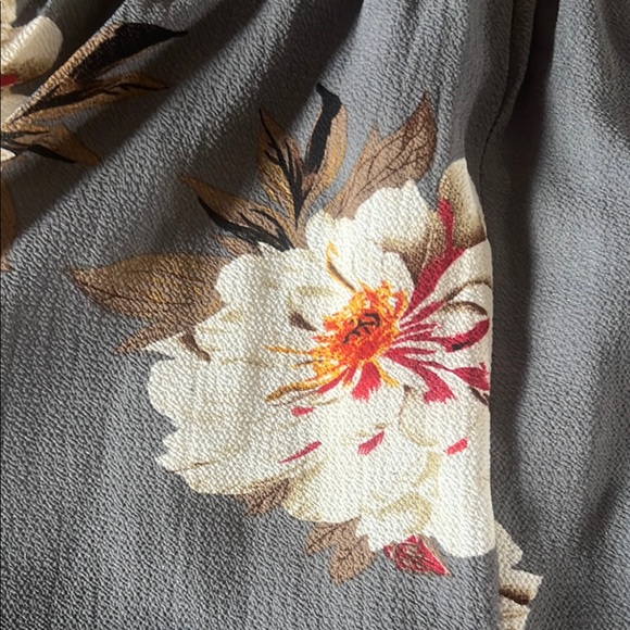 Floral Gray Romper - Picture 2 of 2